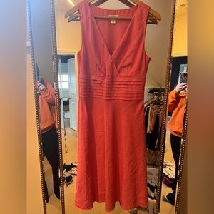 Ann Taylor loft pink linen dress